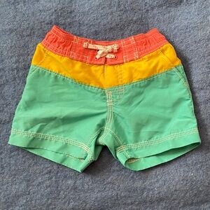 Baby GAP Colorblock Swim Shorts in Teal, Yellow & Coral